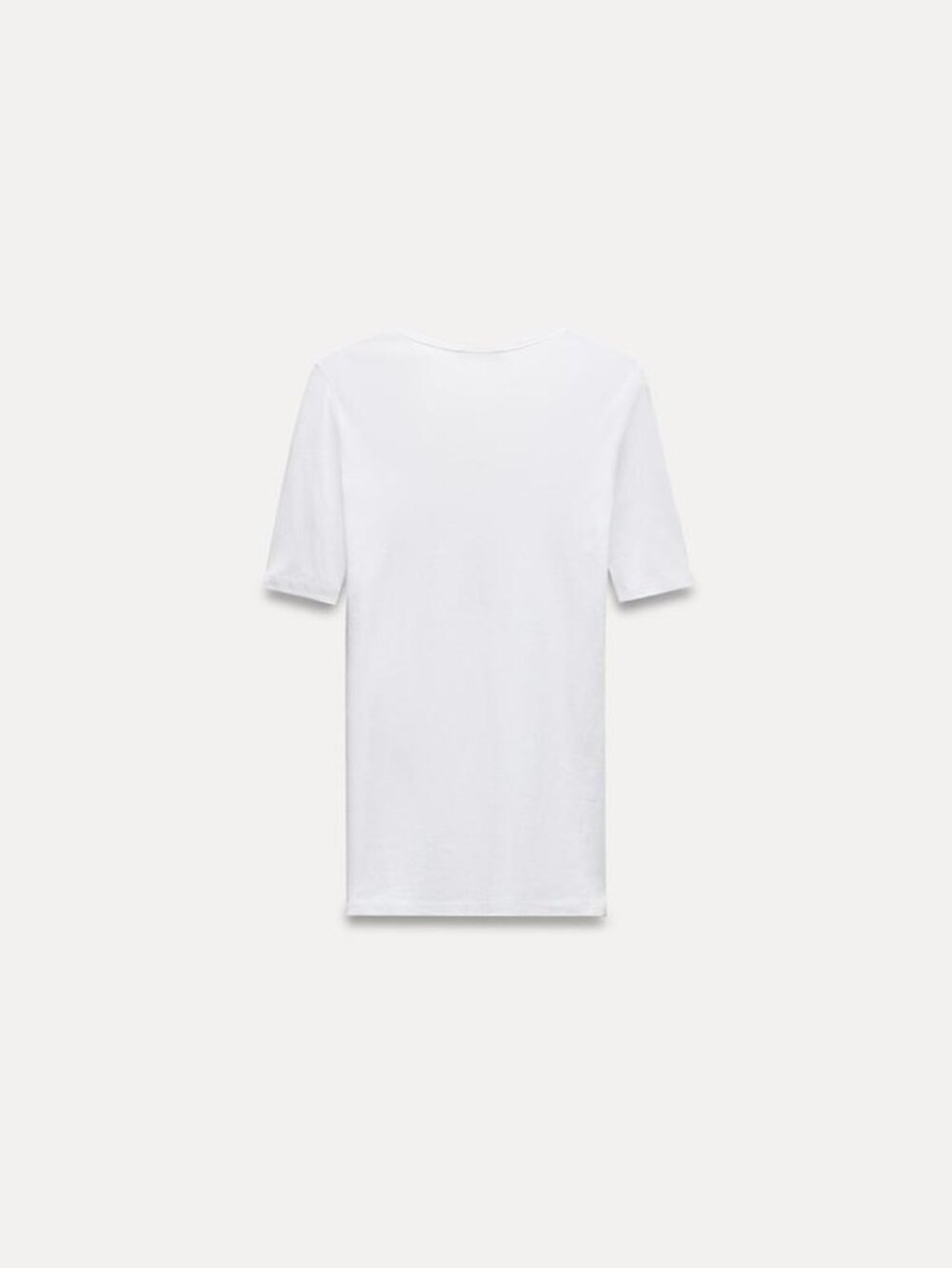 Zara - Ballet Delicate Cotton T-Shirt Scoop Neck 4174/015/250 | Medium - Picture 3 of 5